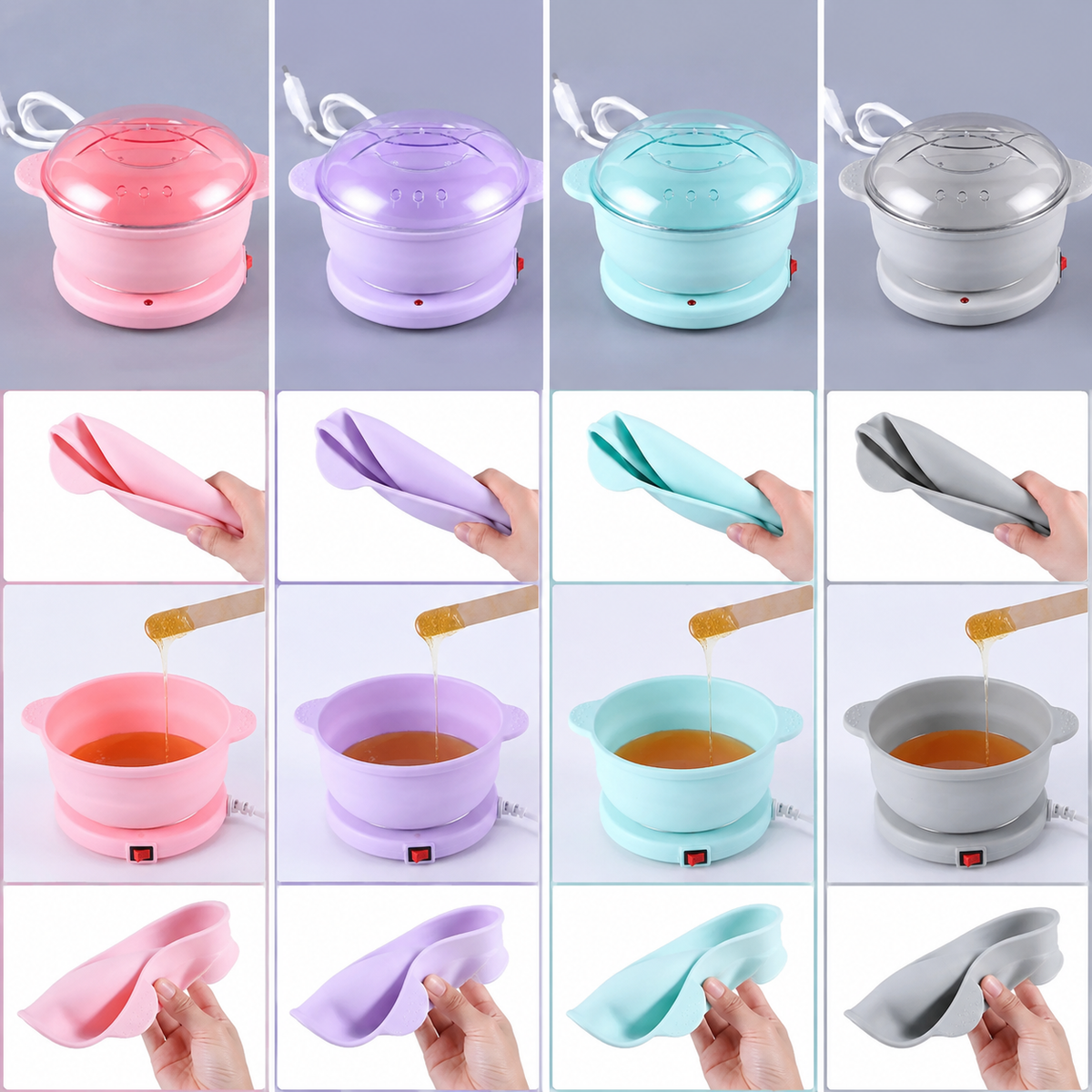 Portable Silicone Wax Warmer 300ML – Foldable Travel Wax Heater