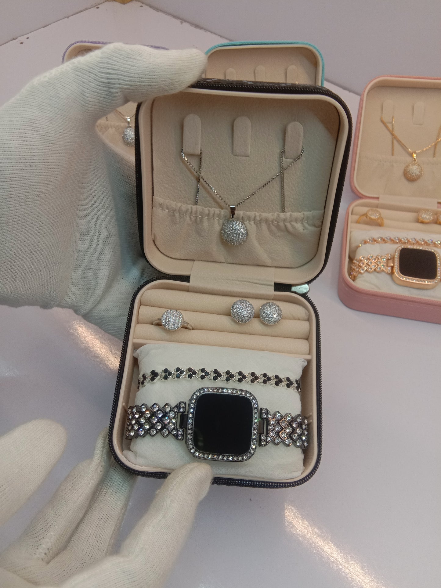 Top Trending Touch Watch With Beautiful Bracelet + Jewellery Set + Gift Box Packaging For Girls & Women