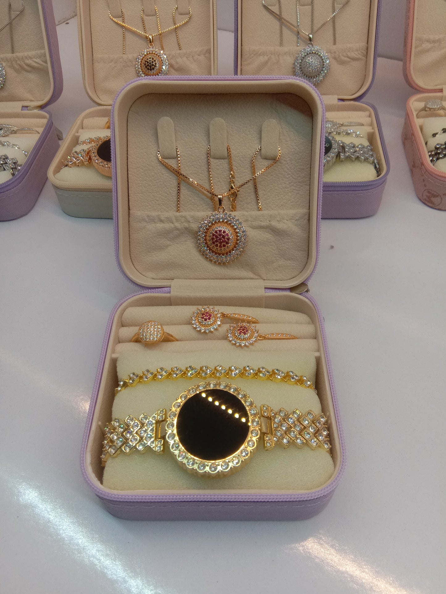 Top Trending Touch Watch With Beautiful Bracelet + Jewellery Set + Gift Box Packaging For Girls & Women