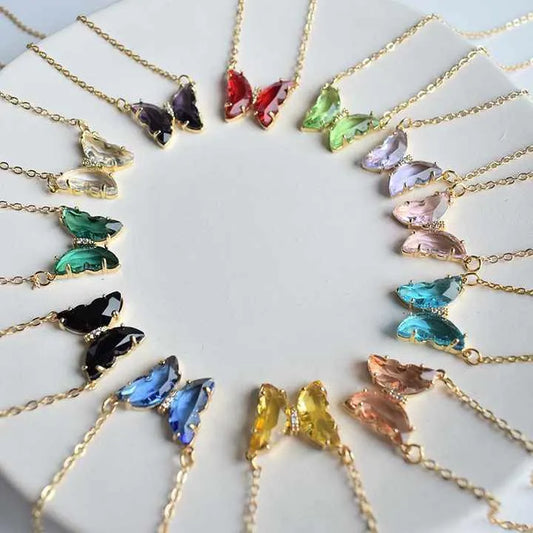 Crystal Butterfly Chain Locket π¦ - A Symbol of Elegance and Grace