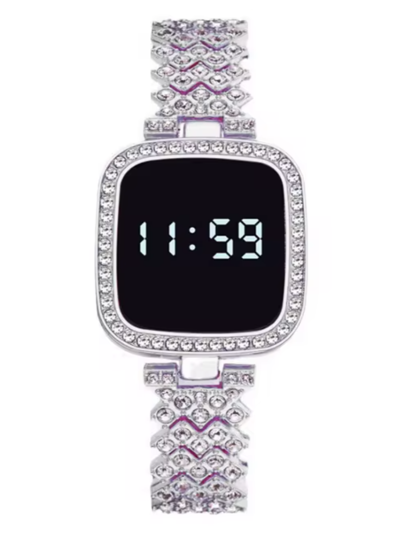 Top Trending Touch Screen LED Watch With Beautiful Bracelet & Gift Box Packaging Modern Style For Girls & Women
