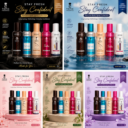 Perfume and Body Sprays Deal – Use It as a Perfume & Body Spray-5 Pieces Of Body Sprays