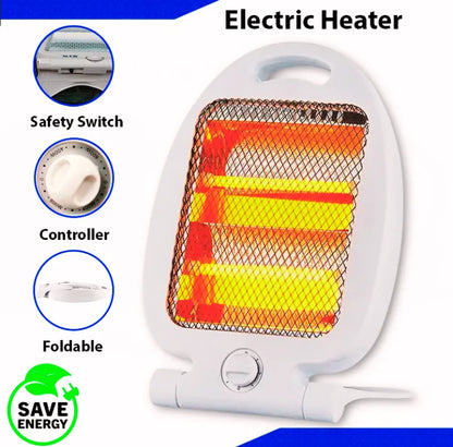 Electric Room Heater | Electric Heater With Safety Switch | Energy Saving | Foldable Heater