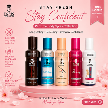 Perfume and Body Sprays Deal – Use It as a Perfume & Body Spray-5 Pieces Of Body Sprays