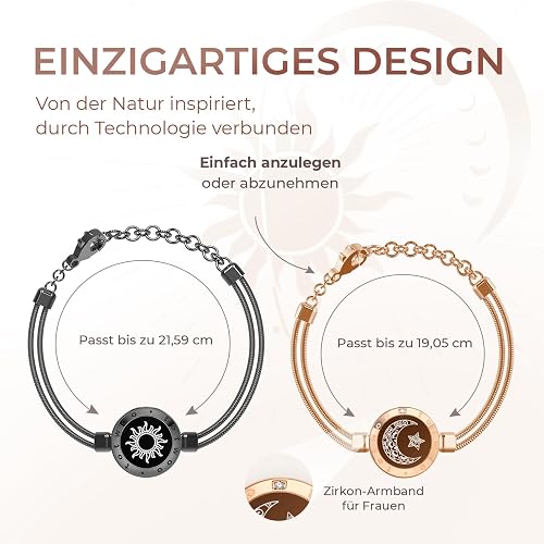 Long Distance Touch Bracelets for Couples, Light up & Vibration for Love - Women's Fashion Smart Jewelry, Romantic Gift for Girlfriend & Boyfriends