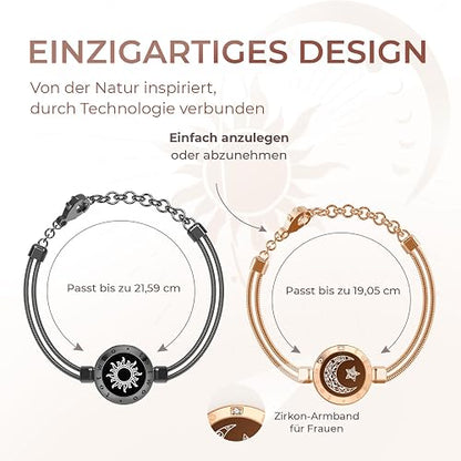 Long Distance Touch Bracelets for Couples, Light up & Vibration for Love - Women's Fashion Smart Jewelry, Romantic Gift for Girlfriend & Boyfriends