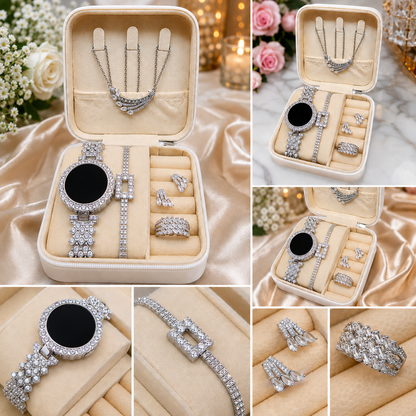 Top Trending Touch Watch With Beautiful Bracelet Jewellery Set & Gift Box Packaging For Girls & Women