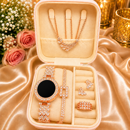 Top Trending Touch Watch With Beautiful Bracelet Jewellery Set & Gift Box Packaging For Girls & Women