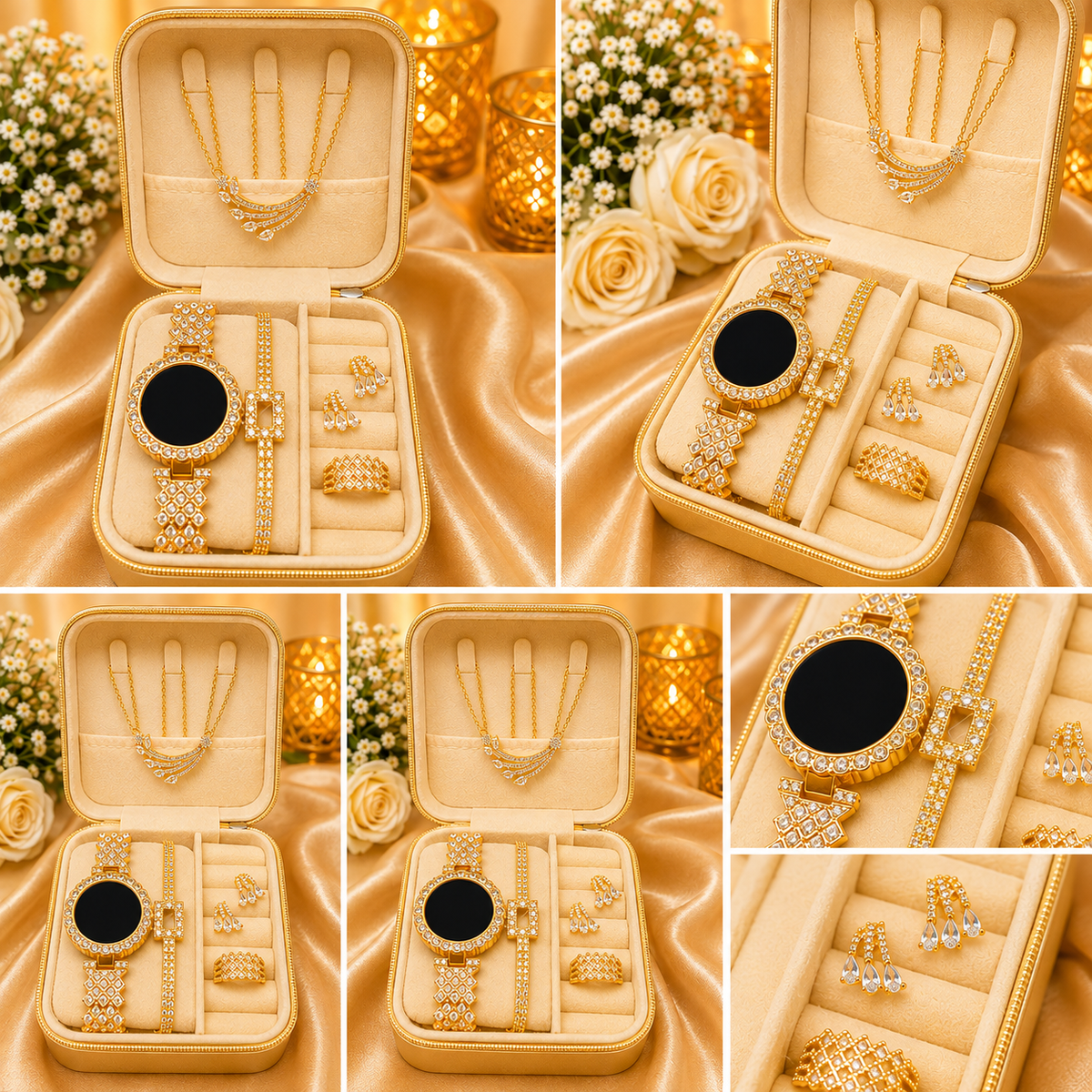 Top Trending Touch Watch With Beautiful Bracelet Jewellery Set & Gift Box Packaging For Girls & Women