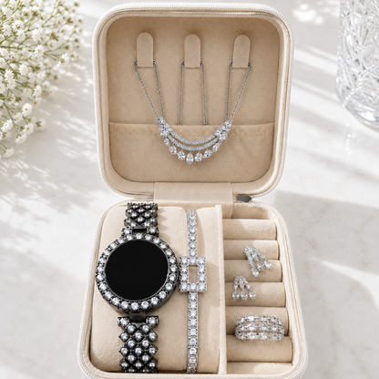 Top Trending Touch Watch With Beautiful Bracelet Jewellery Set & Gift Box Packaging For Girls & Women