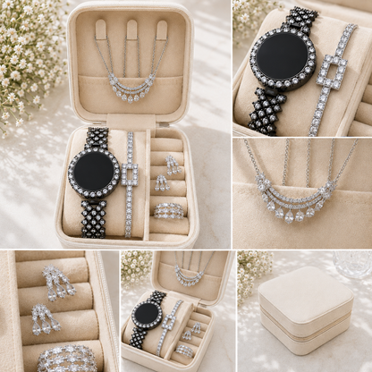 Top Trending Touch Watch With Beautiful Bracelet Jewellery Set & Gift Box Packaging For Girls & Women