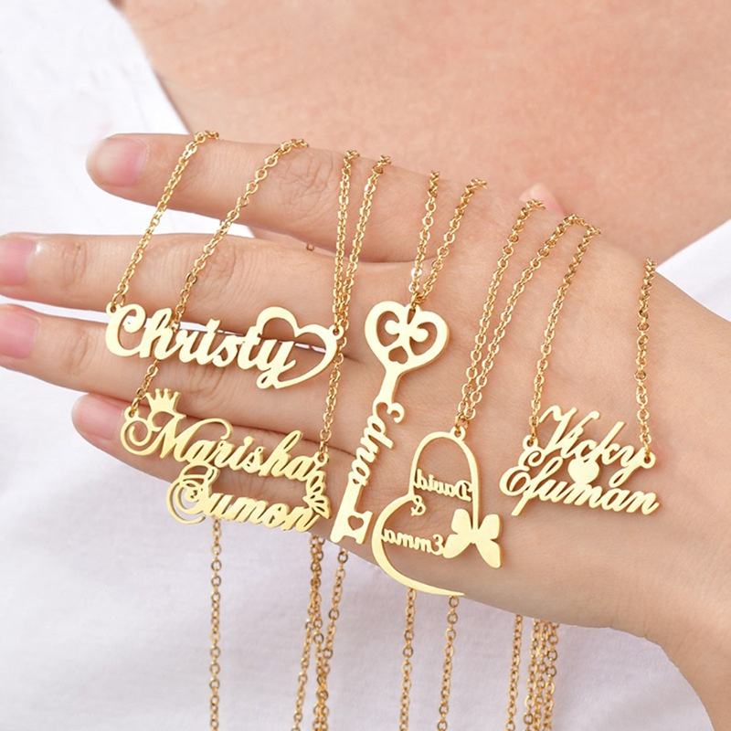 New Jewelry Stainless Steel Personalized Gold Custom Name Necklace