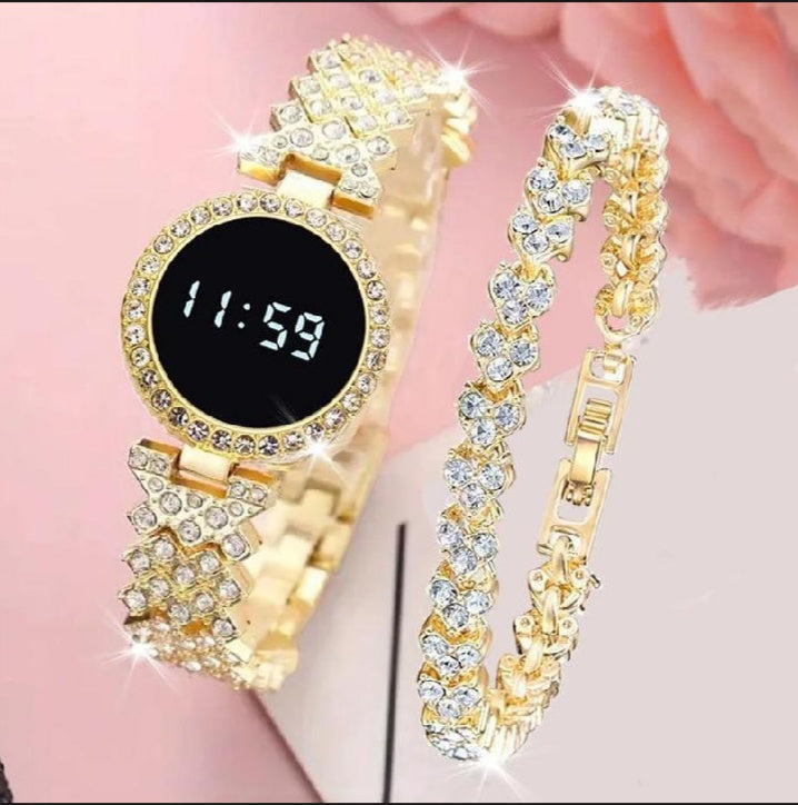 Trending Touch Watch With Beautiful Bracelet & Gift Box Packaging For Female Women Girl For Any Occasion Gifts & Personal Use