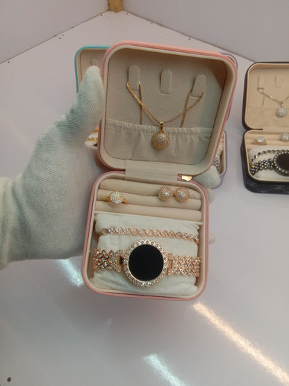 Top Trending Touch Watch With Beautiful Bracelet + Jewellery Set + Gift Box Packaging For Girls & Women