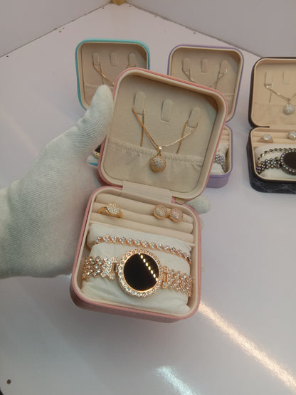 Top Trending Touch Watch With Beautiful Bracelet + Jewellery Set + Gift Box Packaging For Girls & Women
