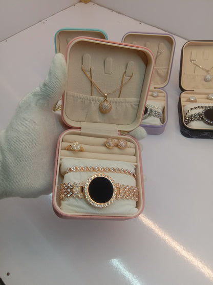 Top Trending Touch Watch With Beautiful Bracelet + Jewellery Set + Gift Box Packaging For Girls & Women