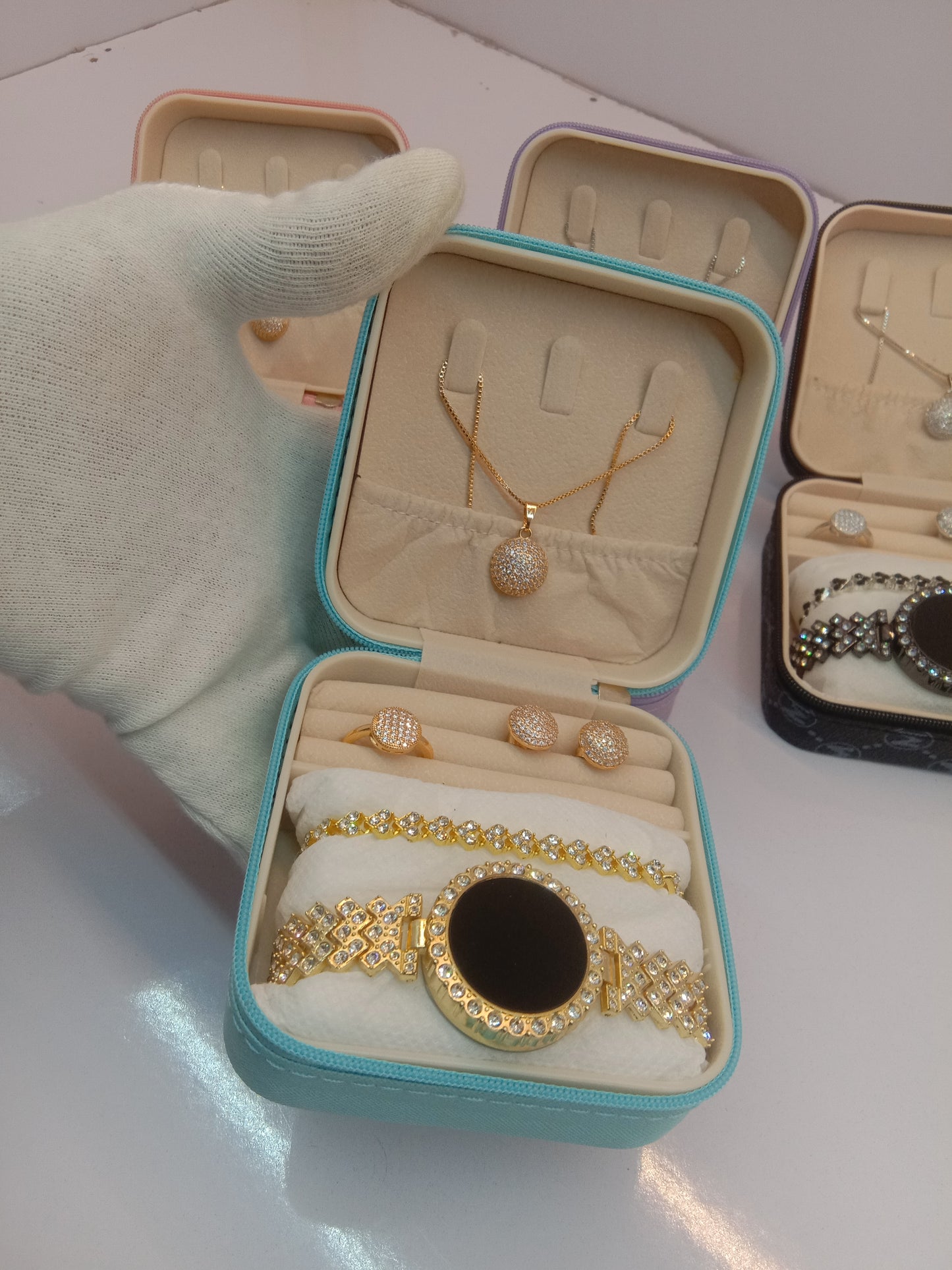 Top Trending Touch Watch With Beautiful Bracelet + Jewellery Set + Gift Box Packaging For Girls & Women