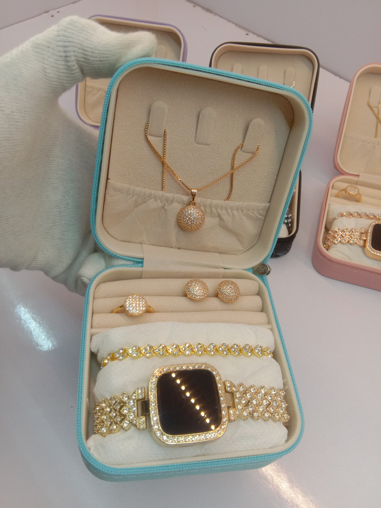 Top Trending Touch Watch With Beautiful Bracelet + Jewellery Set + Gift Box Packaging For Girls & Women