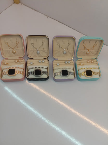 Top Trending Touch Watch With Beautiful Bracelet + Jewellery Set + Gift Box Packaging For Girls & Women