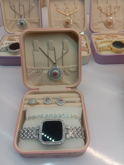 Top Trending Touch Watch With Beautiful Bracelet + Jewellery Set + Gift Box Packaging For Girls & Women