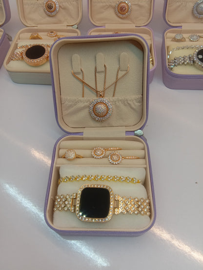 Top Trending Touch Watch With Beautiful Bracelet + Jewellery Set + Gift Box Packaging For Girls & Women