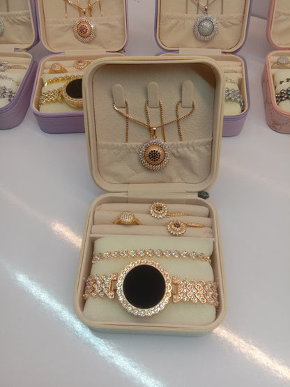 Top Trending Touch Watch With Beautiful Bracelet + Jewellery Set + Gift Box Packaging For Girls & Women