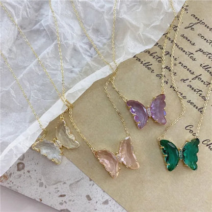 Crystal Butterfly Chain Locket 🦋 - A Symbol of Elegance and Grace