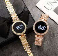 Trending Touch Screen LED Watches Steel Chain Ladies Watches For Female Women Girl For Any Occasion