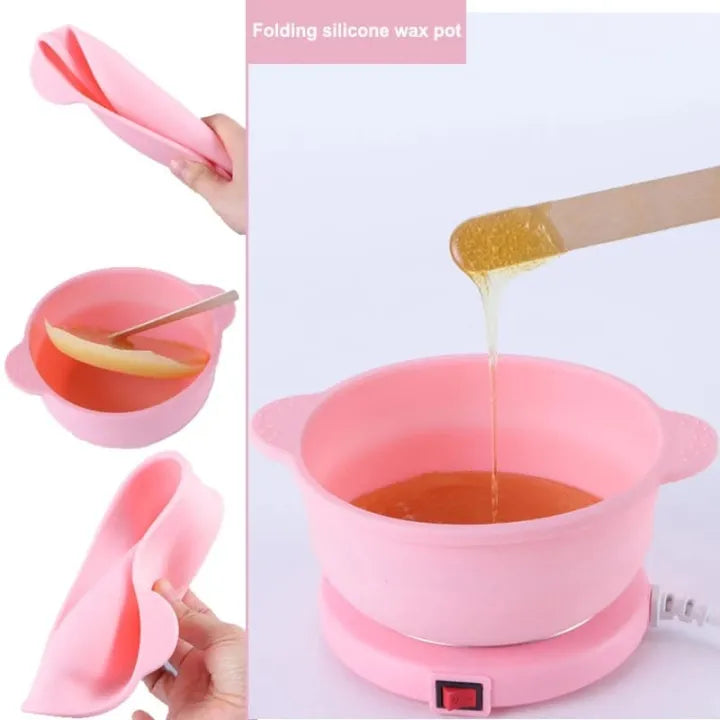 Portable Silicone Wax Warmer 300ML – Foldable Travel Wax Heater