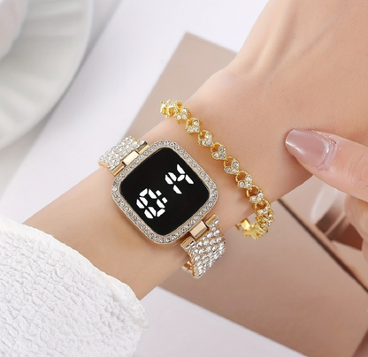 Top Trending Touch Watch With Beautiful Bracelet & Gift Box Packaging Modern Style For Girls & Women